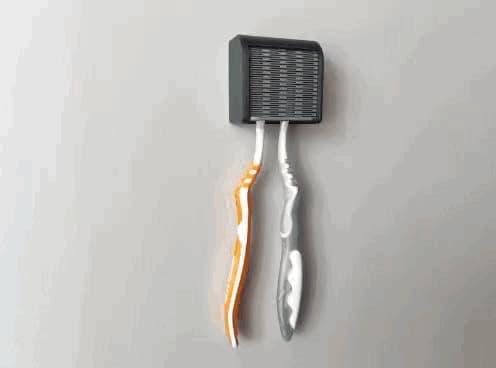 Wall-Mount Toothbrush Rack